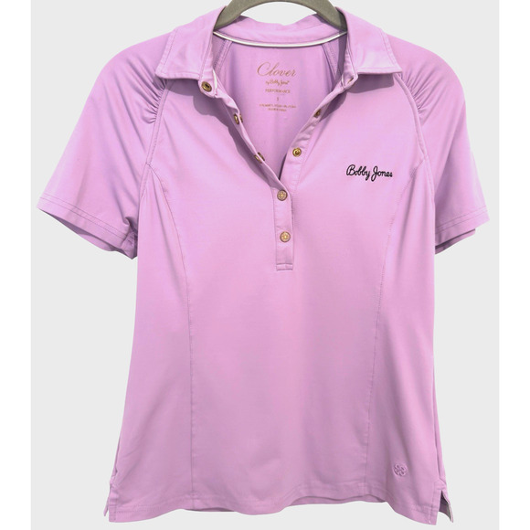 Clover By Bobby Jones Performance Womens Golf Polo Shirt Size S Lavender - Picture 1 of 10